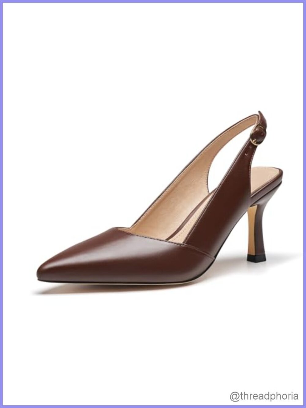 Slingback Kitten Heels for Women Pointed Closed Toe Pumps Dressy Wedding Office